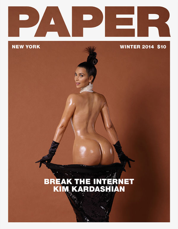 kim kardashian naked ass butt paper magazine porn