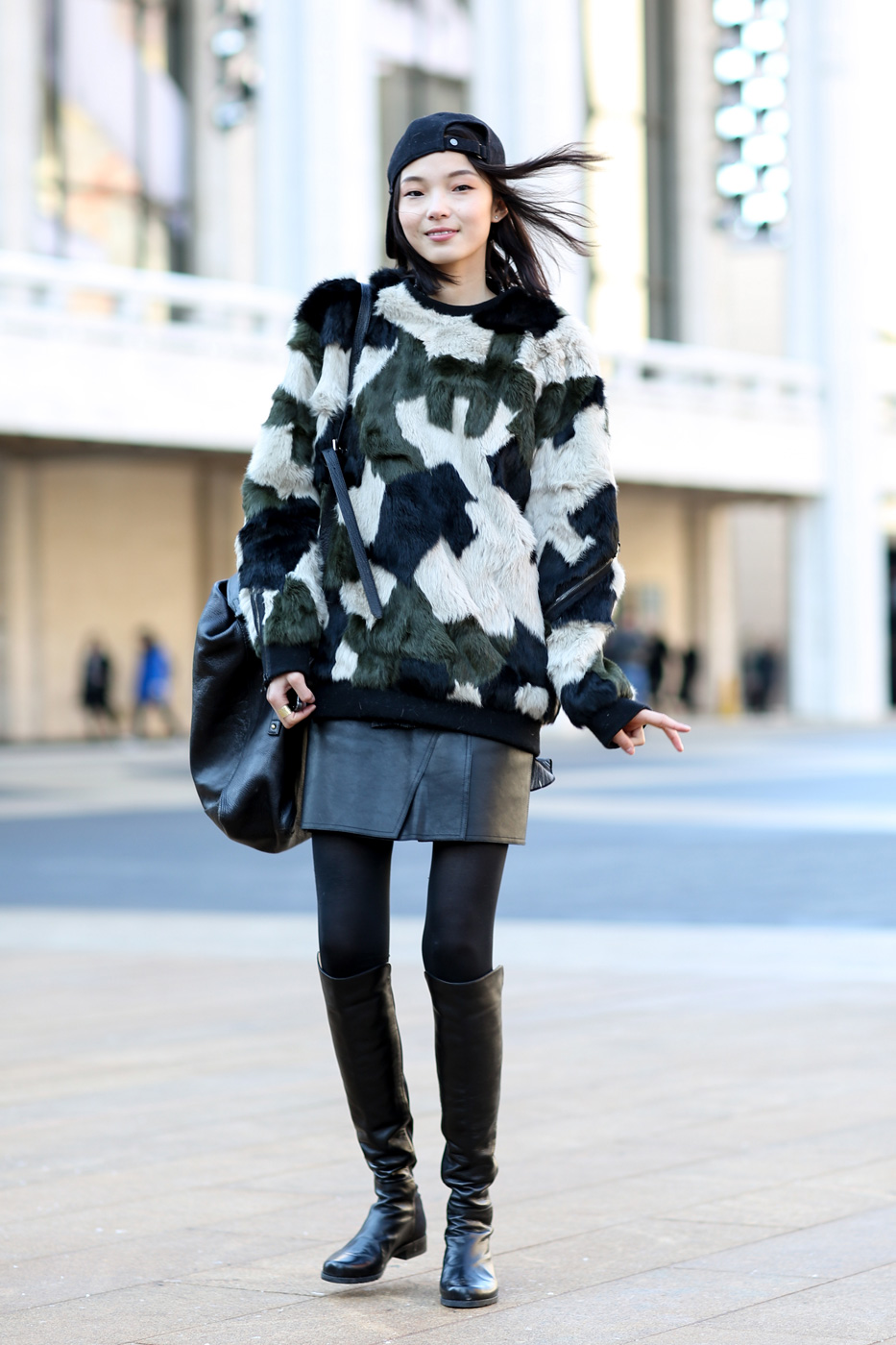 Models in casual clothes.