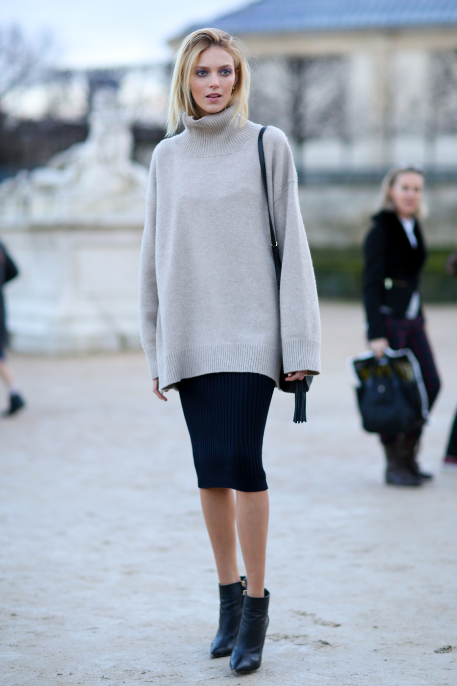 Models in casual outfits.