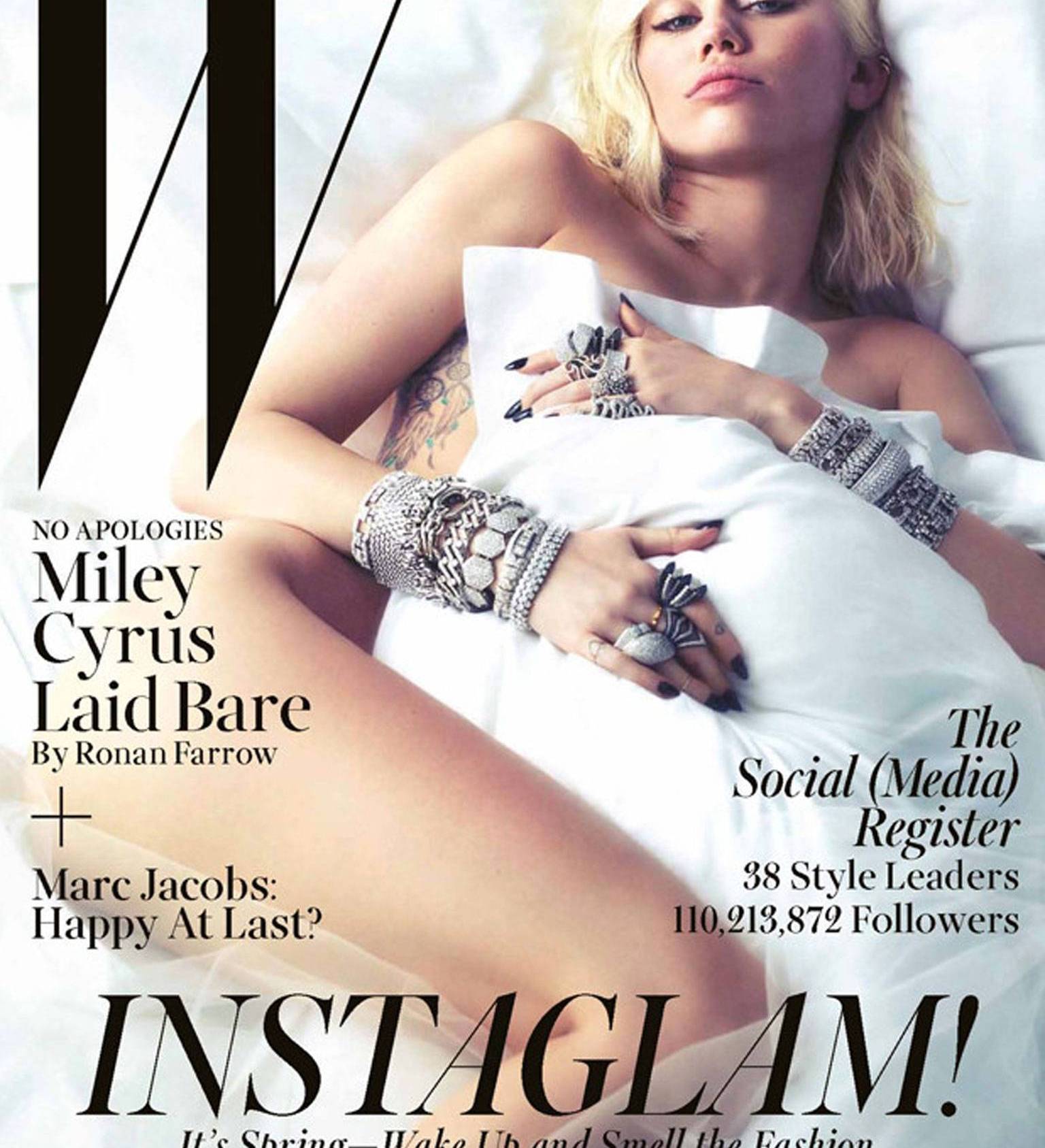 Miley Cyrus on W Magazine: Why She Had Black Nails and Bleached Brows