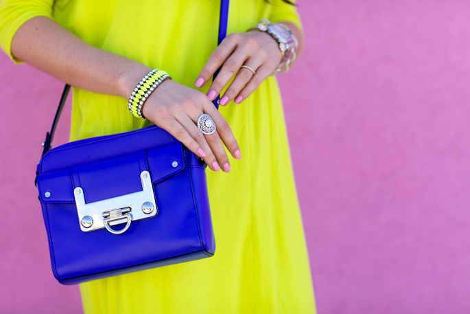 Pink Peonies Rachel Parcell Cobalt Neon Yellow