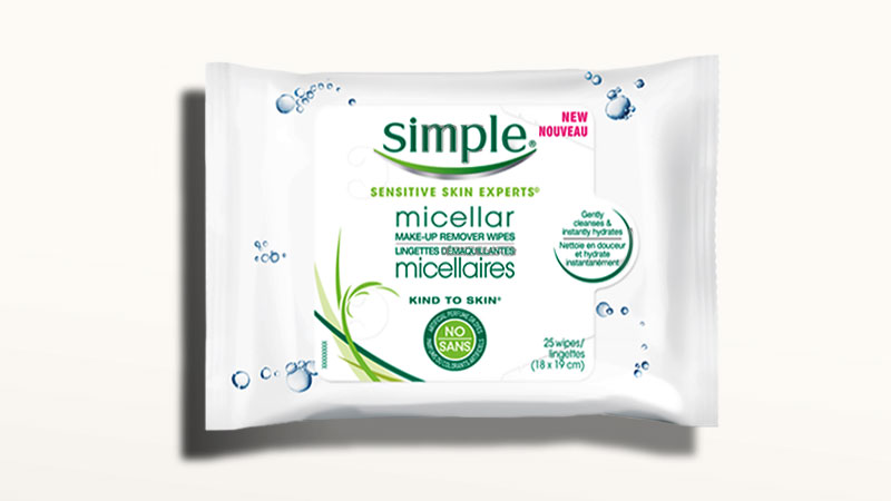 simple micellar makeup wipes