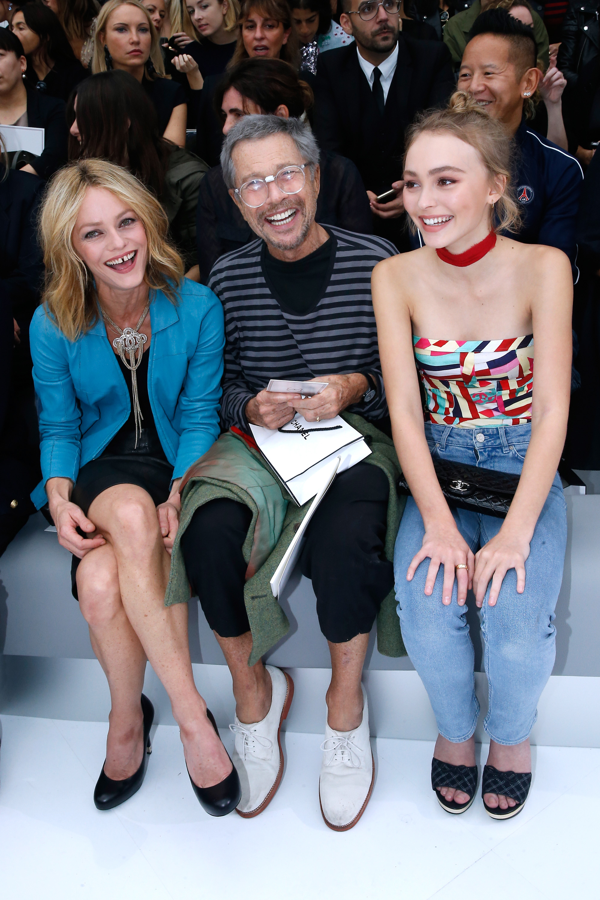 chanel front row lily rose depp