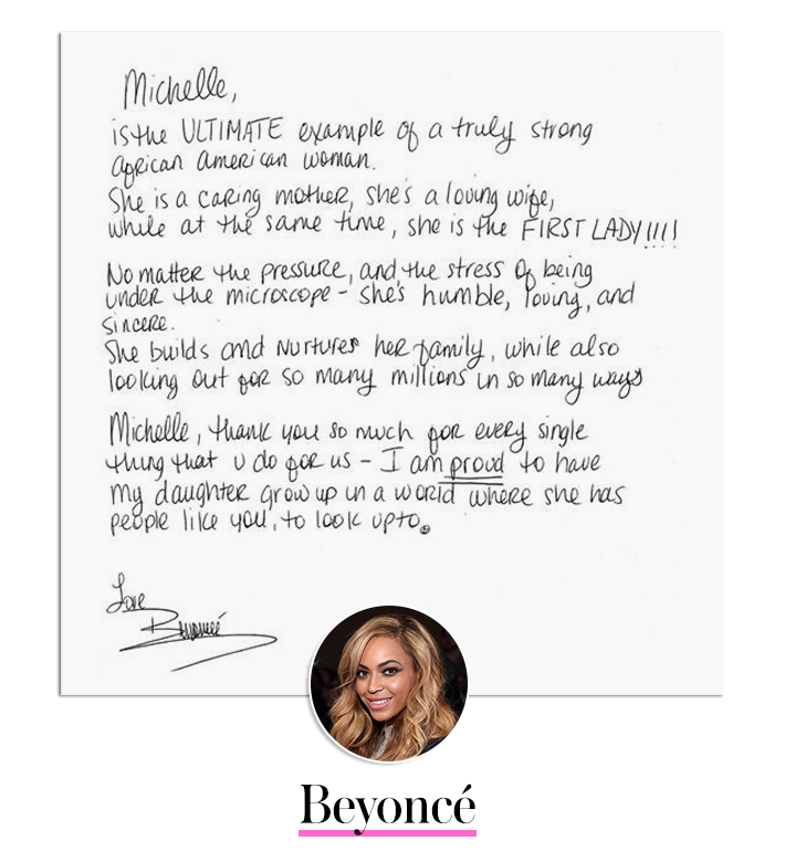 Beyonce handwriting