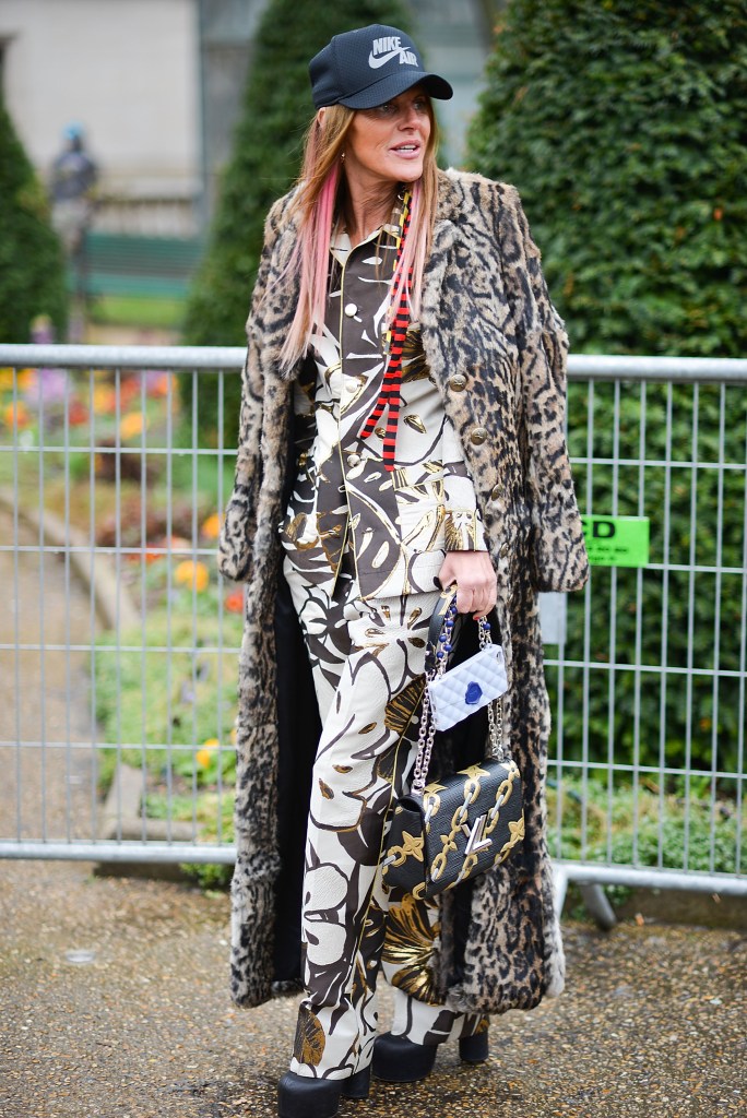 PARIS, FRANCE - MARCH 09: Anna Dello Russo poses before the Moncler Gamme Rouge show at the Grand Palais during Paris Fashion Week FW 16/17 on March 9, 2016 in Paris, France. (Photo by Vanni Bassetti/Getty Images)