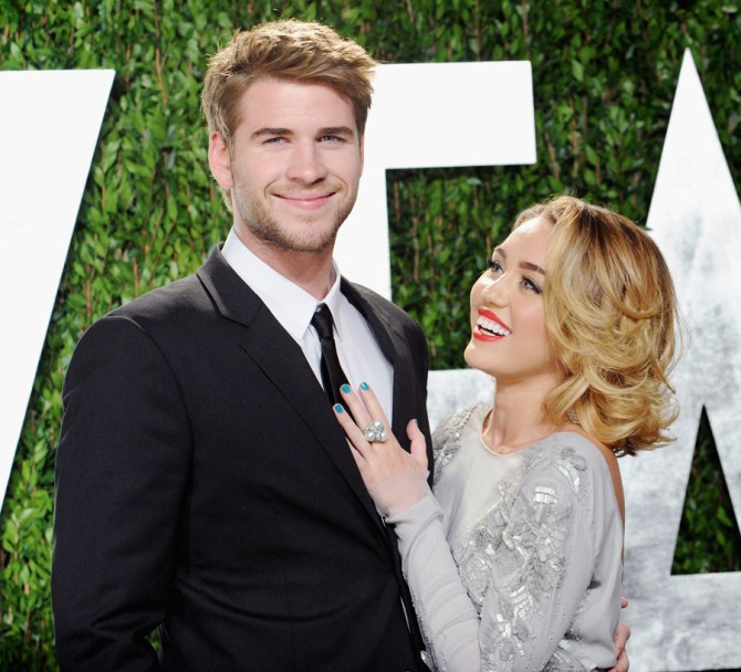 Liam Hemsworth and Miley Cyrus