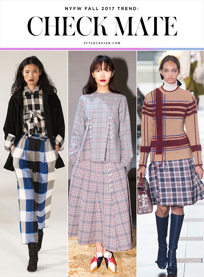 nyfw trends fall 2017 checks plaid