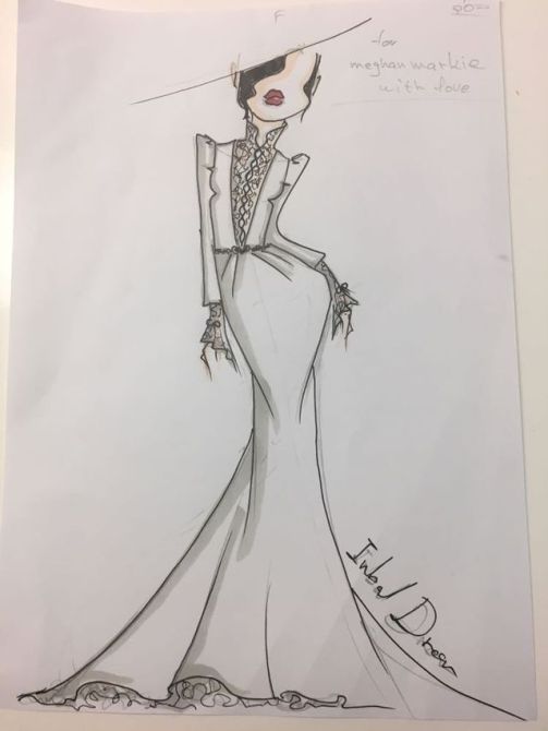 Meghan Markle Wedding Dress Sketch