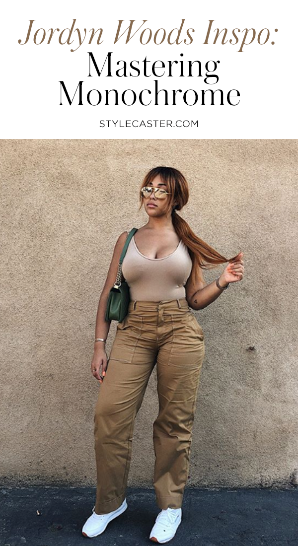 STYLECASTER | Jordyn Woods Monochromatic | Pin it!