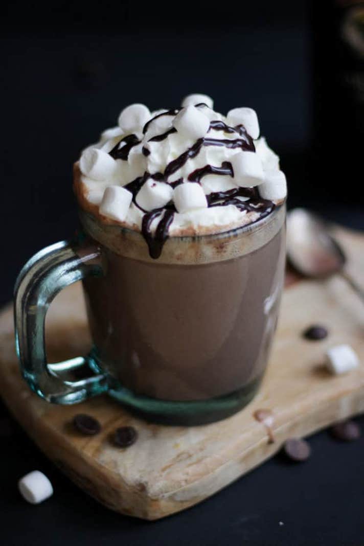 STYLECASTER | Impressive Holiday Desserts You Can Make in a Slow Cooker | Bailey's Hot Chocolate