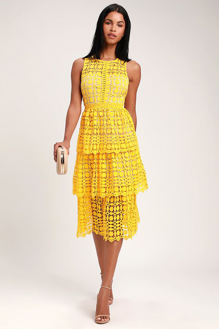 STYLECASTER | Yellow Bridesmaid Dresses Are Statement-Making Without Looking Over-the-Top