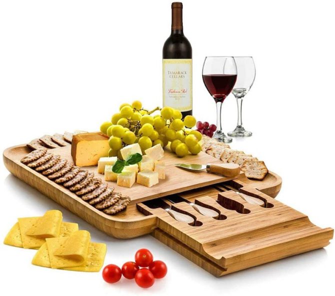  Bambusi Cheese Board and Knife Set