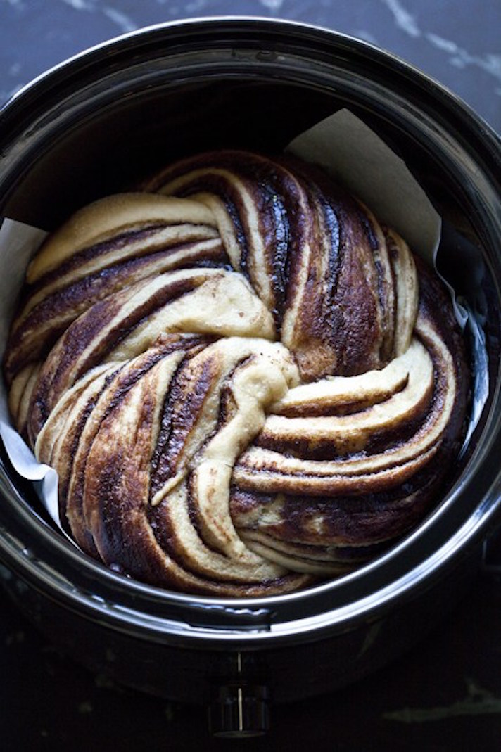 STYLECASTER | 17 Slow-Cooker Breads That Honestly Kind of Blow My Mind | Nutella Swirl Bread