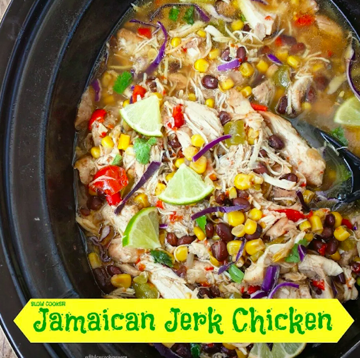 STYLECASTER | 17 Healthy Slow-Cooker Recipes to Add to Your Summer Arsenal | Jamaican Jerk Chicken