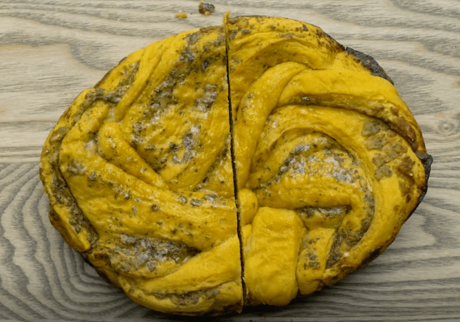 slow cooker sweet potato pesto bread