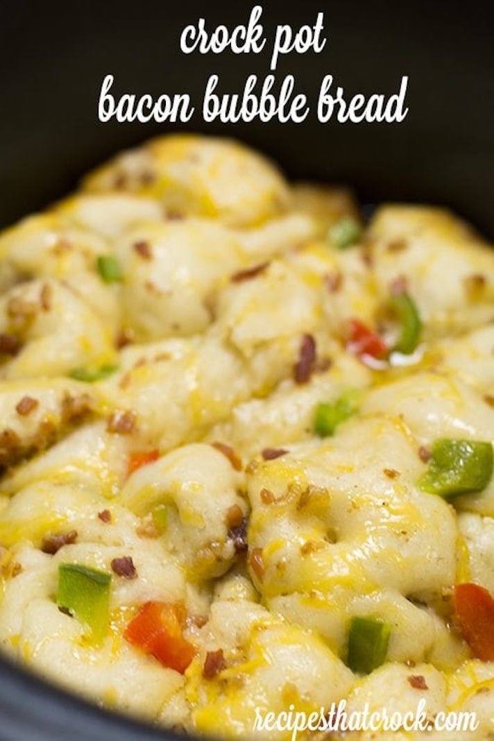 STYLECASTER | 13 Slow-Cooker Biscuit Recipes That Might Surprise You | Bacon Bubble Bread