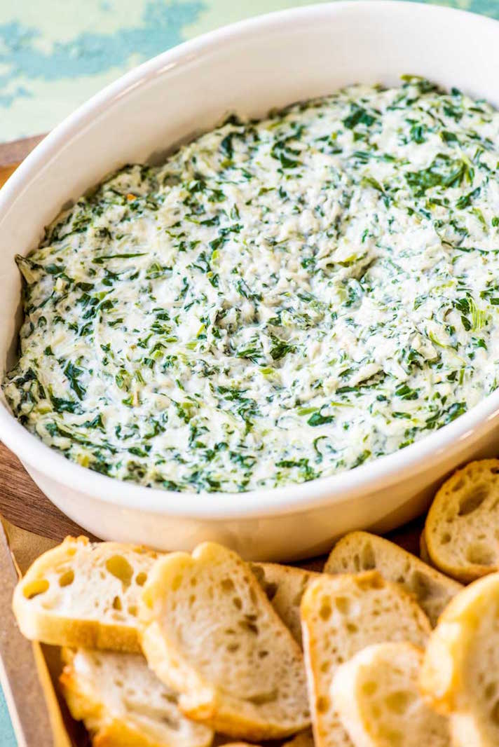 STYLECASTER | 17 Vegetable Recipes That Are Mostly Just Cheese | Creamy Spinach Dip