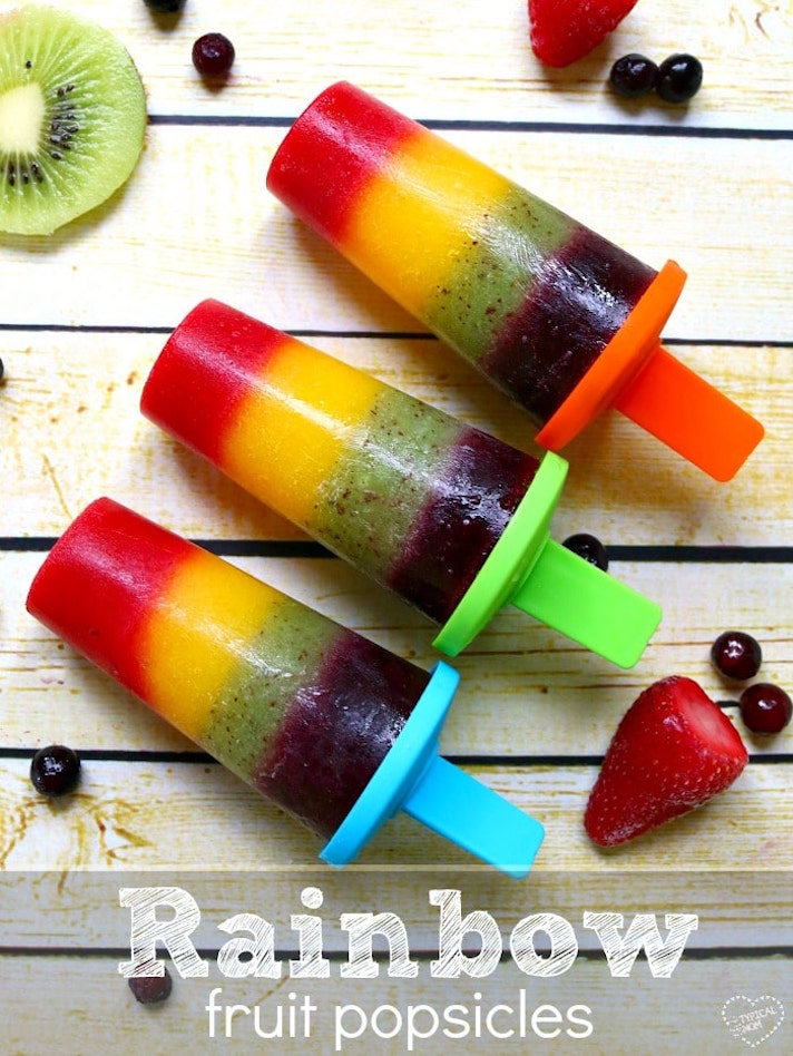 STYLECASTER | 17 DIY Popsicles To Make With All That Summer Fruit | Rainbow Pops
