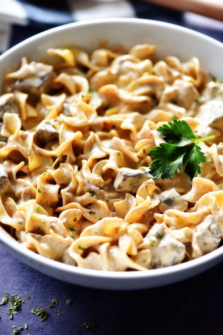 STYLECASTER | 17 Slow-Cooker Date Night Recipes That Aim To Please | Beef Stroganoff