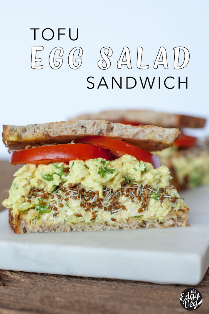 STYLECASTER | 19 High-Protein Veggie Sandwiches That Are Sure To Satisfy | Tofu Egg Salad Sandwich