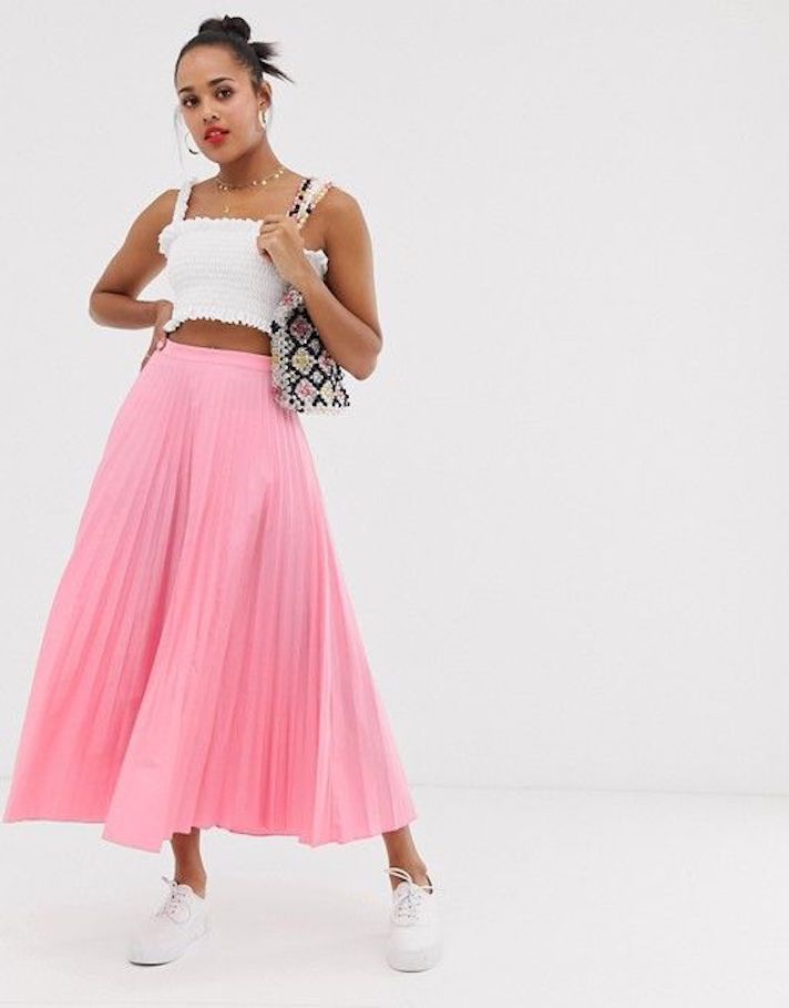 STYLECASTER | Long Pleated Skirts for Fall 2019