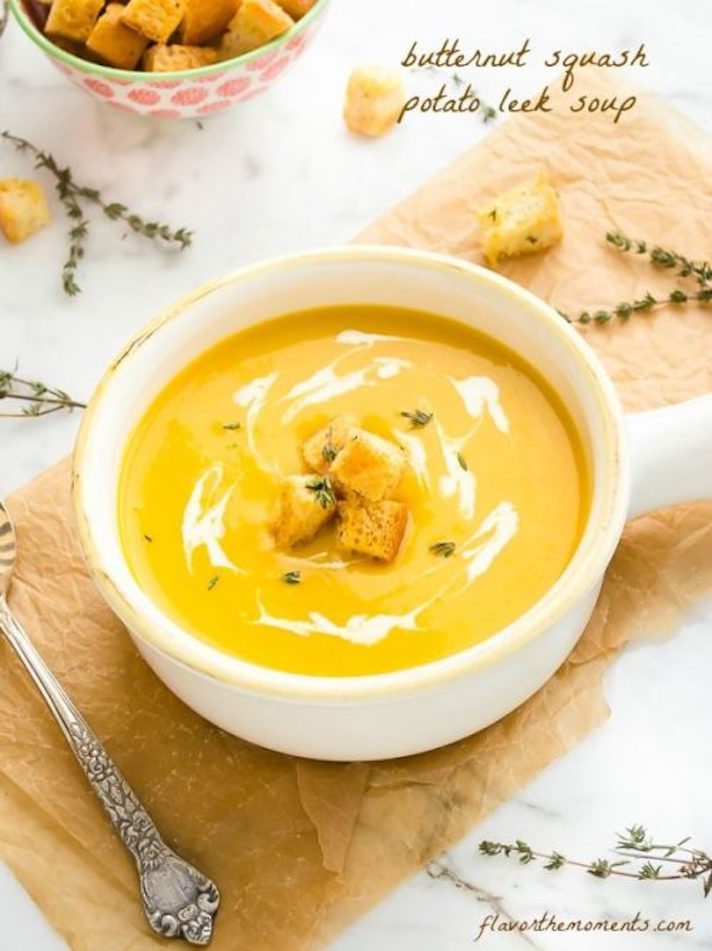 STYLECASTER | 15 Slow-Cooker Butternut Squash Recipes To Try This Fall | Butternut Squash Potato Leek Soup