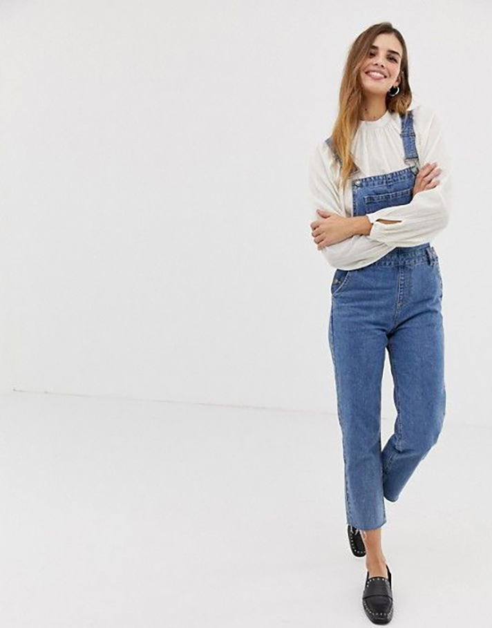STYLECASTER | Long Denim Overalls Are a Romantic Addition to Any Fall Wardrobe