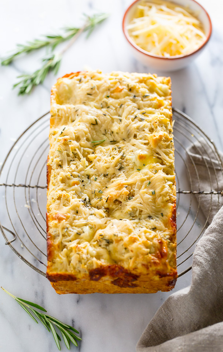 STYLECASTER | 17 Easy Quick Breads That You Really Can't Mess Up | One-Bowl Herbed Ricotta Cheesy Bread