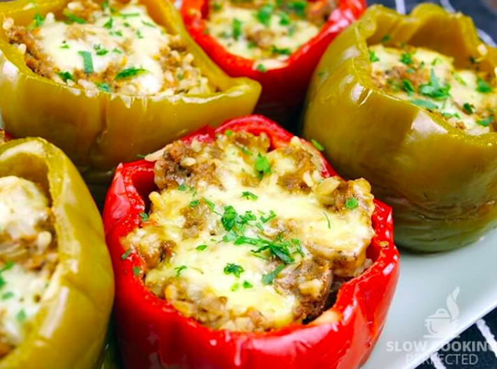 STYLECASTER | 17 Slow-Cooker Beef Recipes That Anyone Can Make | Stuffed Peppers