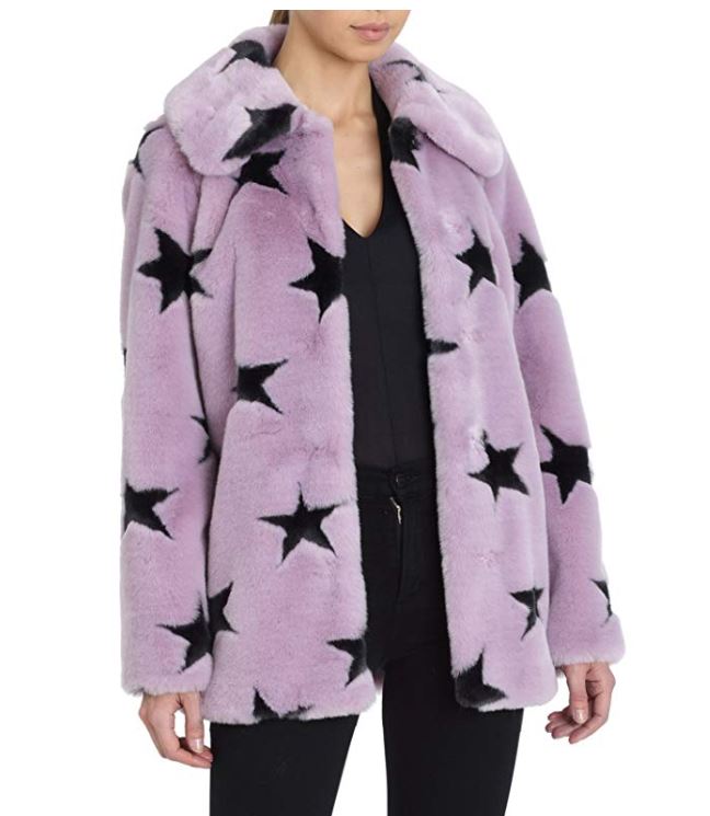 Star faux fur coat amazon