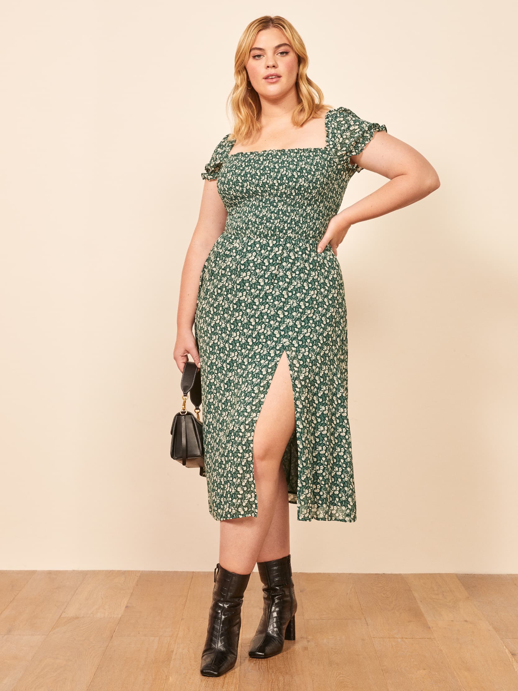 Reformation extended sizes dress