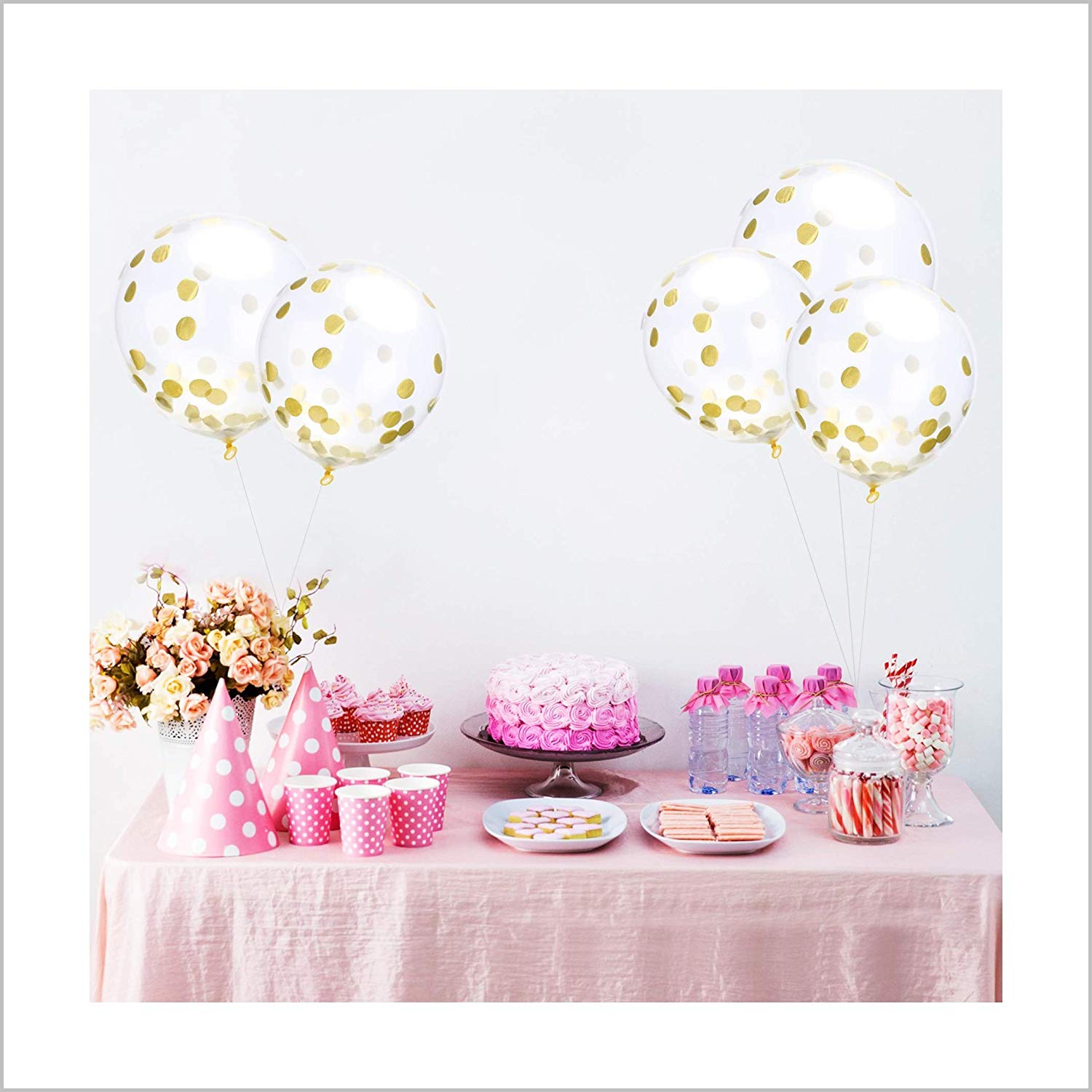 gold confetti balloons amazon