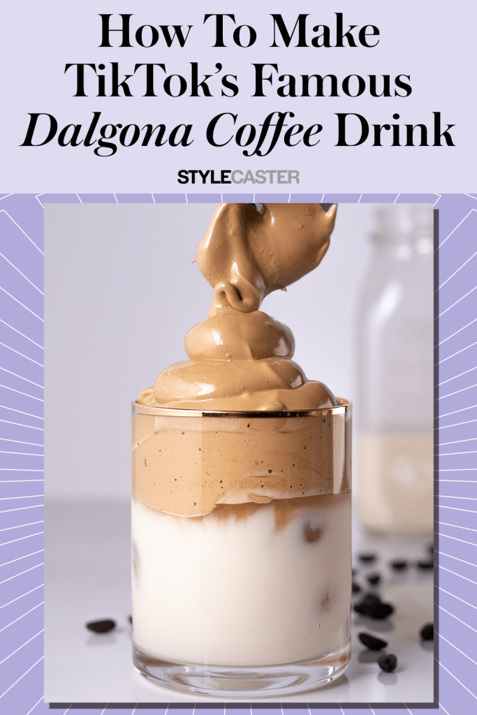 STYLECASTER | dalgona coffee drink | how to make dalgona coffee | how to make iced coffee