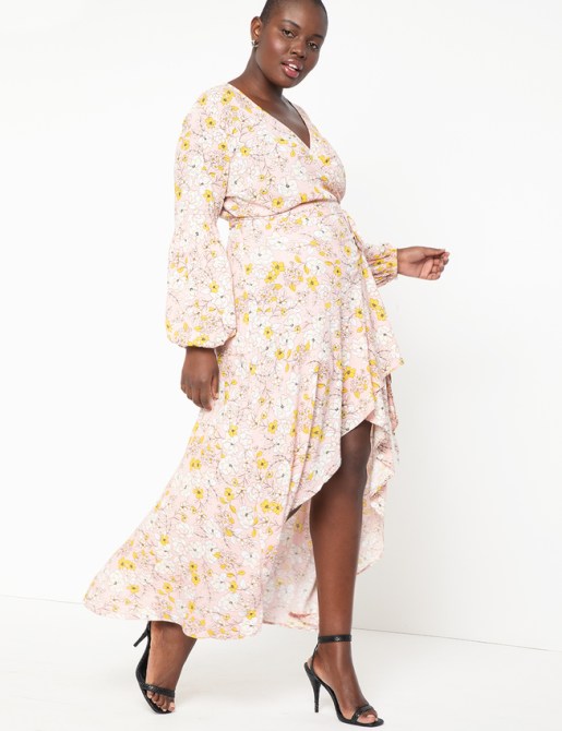 STYLECASTER | Eloquii Spring 2020 Sale | puff sleeve floral dress