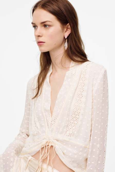 STYLECASTER | Zara Spring Summer 2020 | embroidered crop top