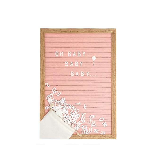 MAINEVENT Pink Felt Letter Board Set