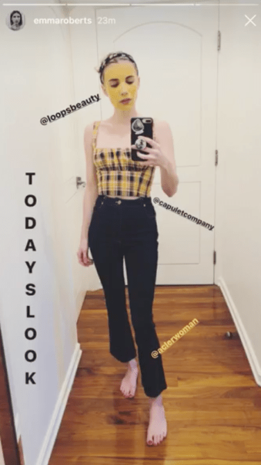 emma roberts loops mask