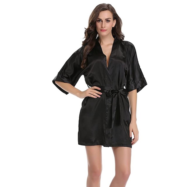 Sunnyhu Women's Satin Kimono Robe