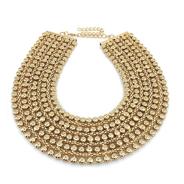 MANILAI Chunky Metal Statement Necklace