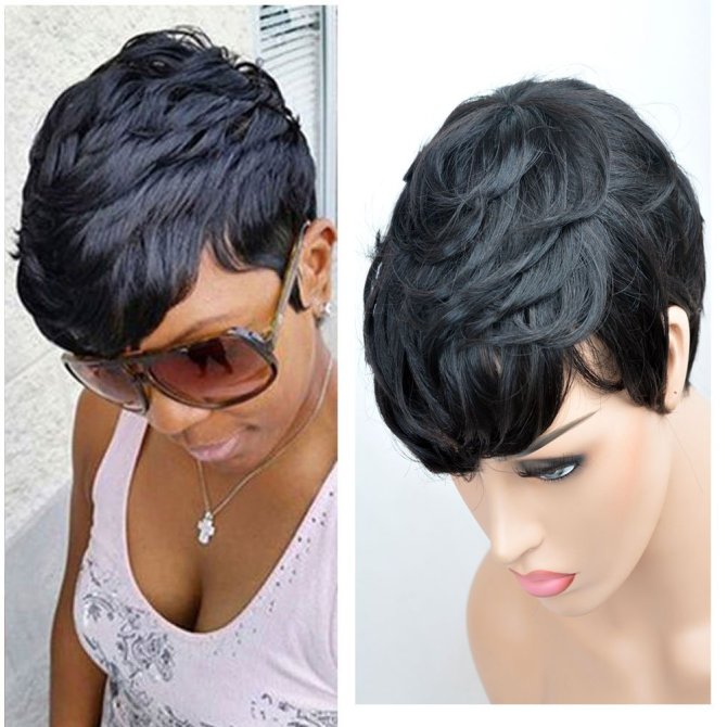 VCK Short Layered Wavy Wig