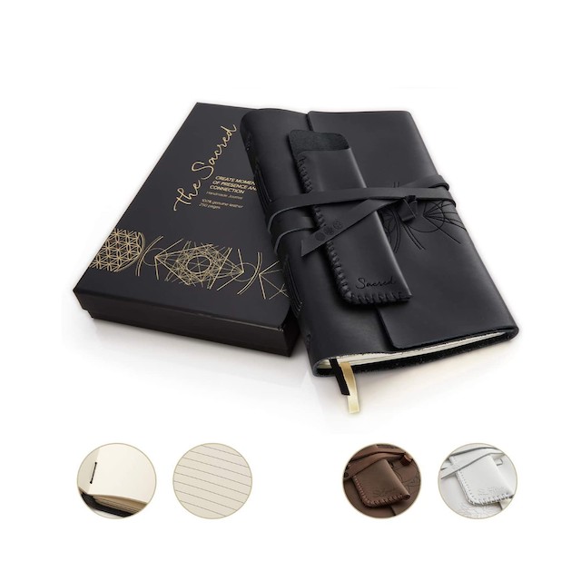 Leather Journals for Women and Men + Pen Holder