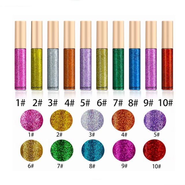 Ownest 10 Colors Liquid Glitter Eyeliner