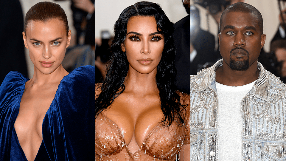 Irina Shayk, Kim Kardashian, Kanye West