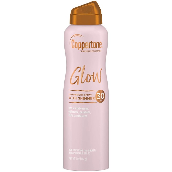 Coppertone Glow Shimmering Sunscreen Spray SPF 30 ounces