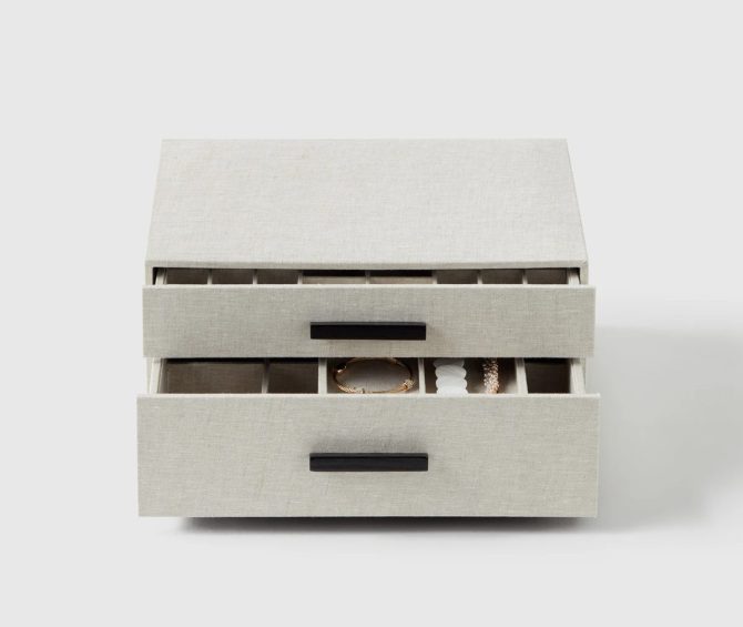 The Container Store x KonMari Linen Jewelry Box