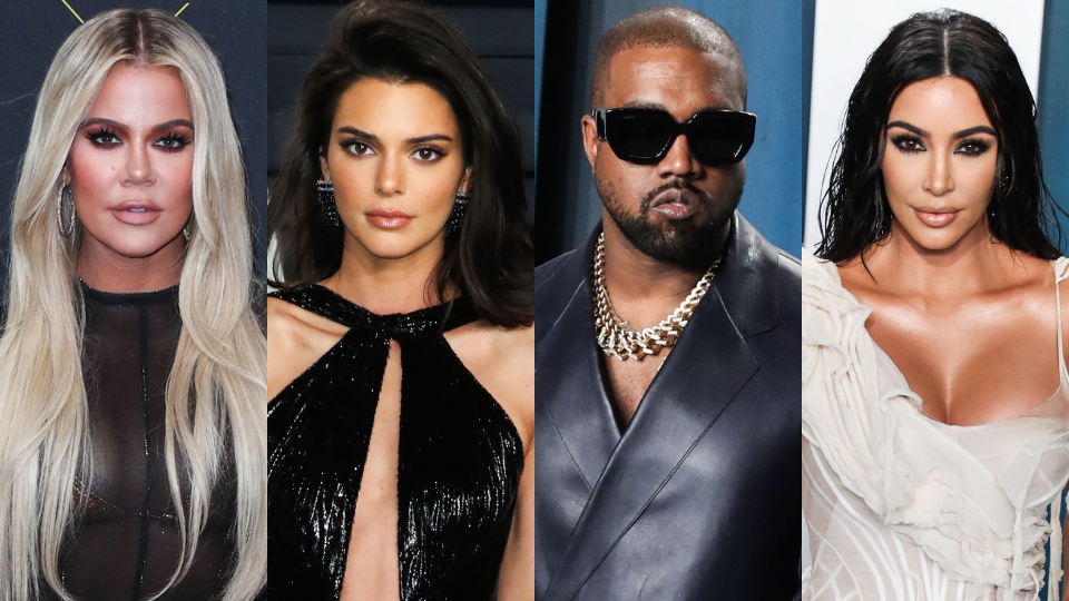 Khloé Kardashian, Kendall Jenner, Kanye West, Kim Kardashian