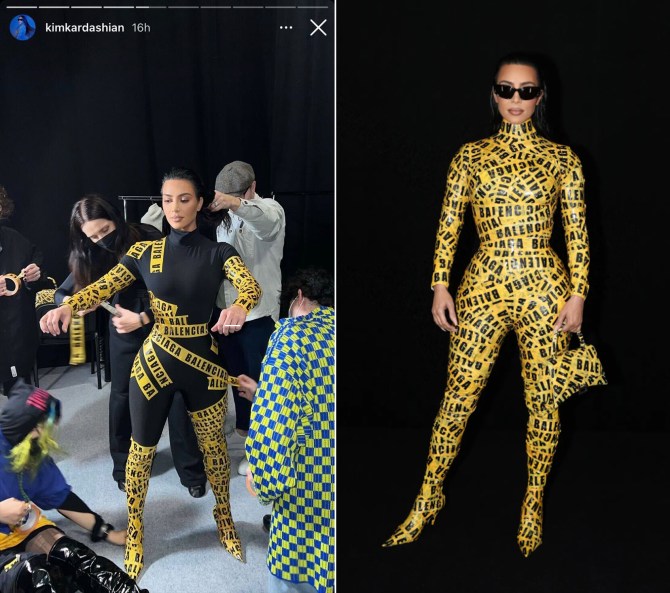 STYLECASTER | Kim Kardashian Balenciaga Tape