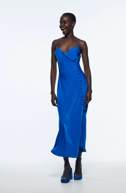 STYLECASTER | Zara Satin Dress