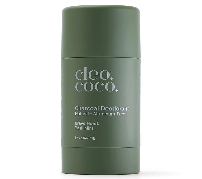 Cleo + Coco Charcoal Deodorant Basil Mint QVC