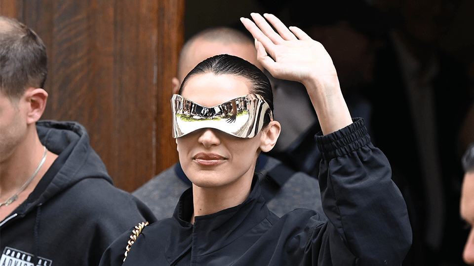 STYLECASTER | Bella Hadid Balenciaga Baggy Jeans